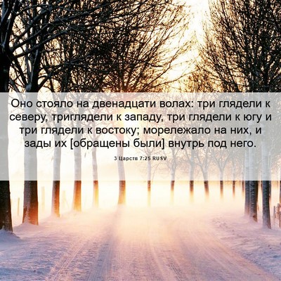 Picture 06 - 3 Царств 7:25 RUSV - Оно стояло на двенадцати - Bible Verse Picture