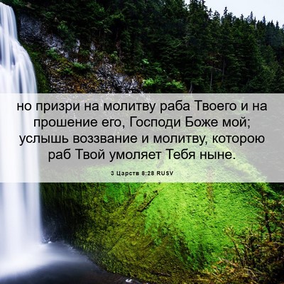 Picture 06 - 3 Царств 8:28 RUSV - но призри на молитву раба - Bible Verse Picture