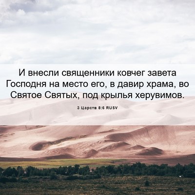 Picture 06 - 3 Царств 8:6 RUSV - И внесли священники ковчег - Bible Verse Picture