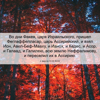 Picture 06 - 4 Царств 15:29 RUSV - Во дни Факея, царя - Bible Verse Picture