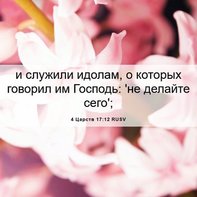 Picture 06 - 4 Царств 17:12 RUSV - и служили идолам, о которых - Bible Verse Picture