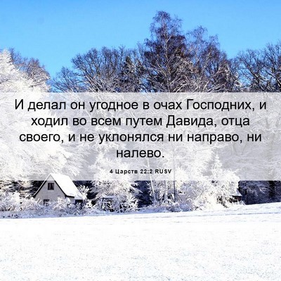 Picture 06 - 4 Царств 22:2 RUSV - И делал он угодное в очах - Bible Verse Picture