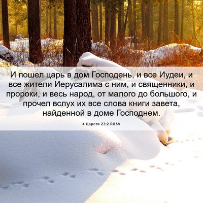 Picture 06 - 4 Царств 23:2 RUSV - И пошел царь в дом - Bible Verse Picture
