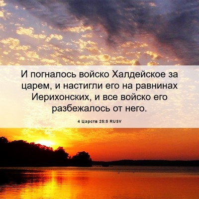 Picture 06 - 4 Царств 25:5 RUSV - И погналось войско - Bible Verse Picture