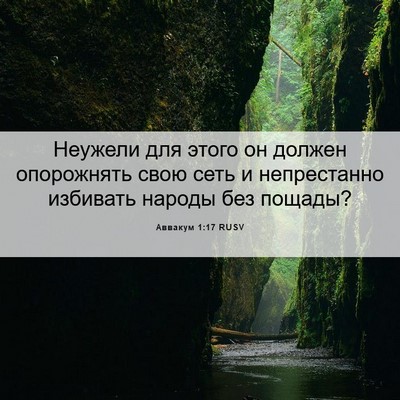 Picture 06 - Аввакум 1:17 RUSV - Неужели для этого он - Bible Verse Picture