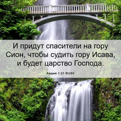 Picture 06 - Авдия 1:21 RUSV - И придут спасители на гору - Bible Verse Picture