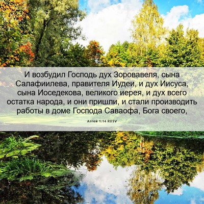 Picture 06 - Аггей 1:14 RUSV - И возбудил Господь дух - Bible Verse Picture