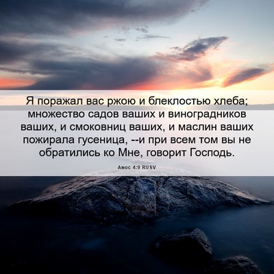 Picture 06 - Амос 4:9 RUSV - Я поражал вас ржою и - Bible Verse Picture