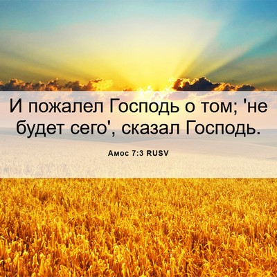Picture 06 - Амос 7:3 RUSV - И пожалел Господь о том; 'не - Bible Verse Picture