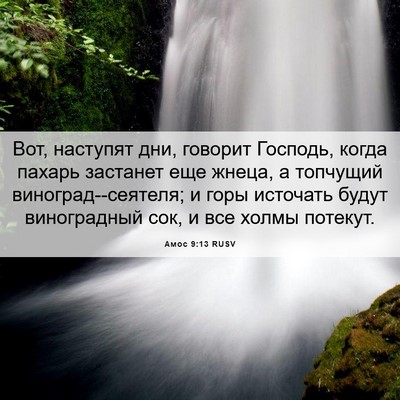 Picture 06 - Амос 9:13 RUSV - Вот, наступят дни, говорит - Bible Verse Picture
