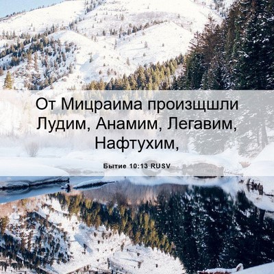 Picture 06 - Бытие 10:13 RUSV - От Мицраима произщшли - Bible Verse Picture