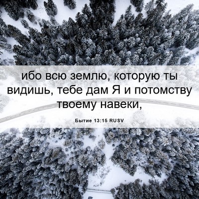 Picture 06 - Бытие 13:15 RUSV - ибо всю землю, которую ты - Bible Verse Picture