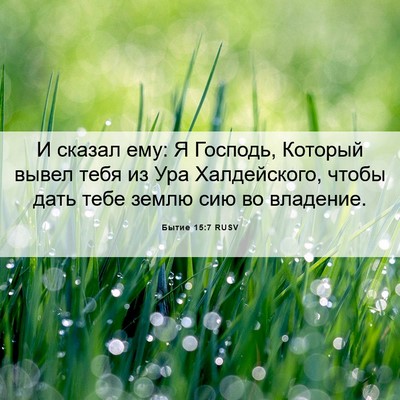 Picture 06 - Бытие 15:7 RUSV - И сказал ему: Я Господь, - Bible Verse Picture