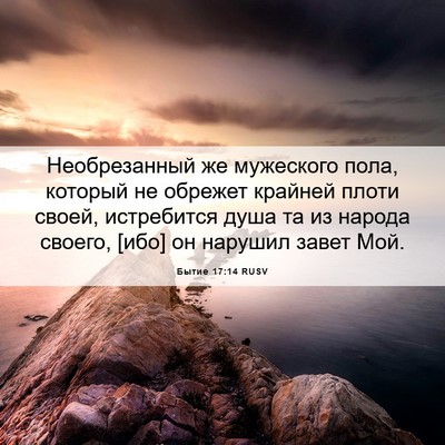 Picture 06 - Бытие 17:14 RUSV - Необрезанный же мужеского - Bible Verse Picture