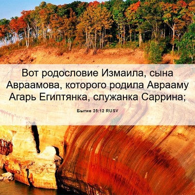 Picture 06 - Бытие 25:12 RUSV - Вот родословие Измаила, - Bible Verse Picture