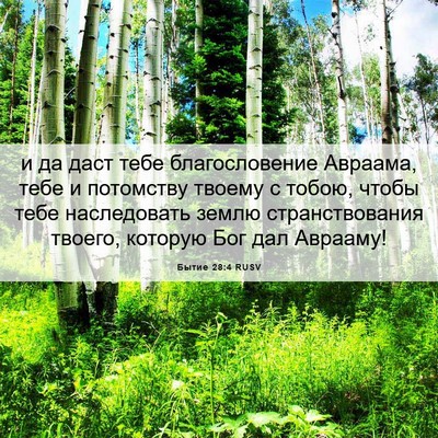 Picture 06 - Бытие 28:4 RUSV - и да даст тебе - Bible Verse Picture