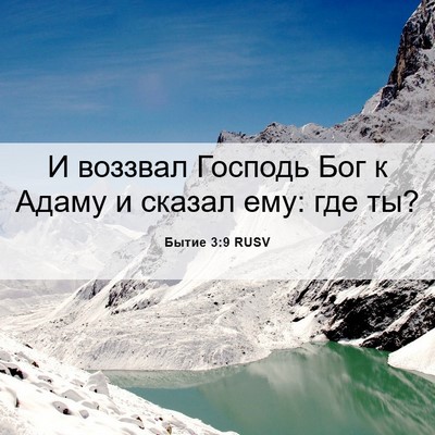 Picture 06 - Бытие 3:9 RUSV - И воззвал Господь Бог к - Bible Verse Picture