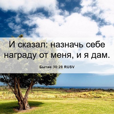 Picture 06 - Бытие 30:28 RUSV - И сказал: назначь себе - Bible Verse Picture