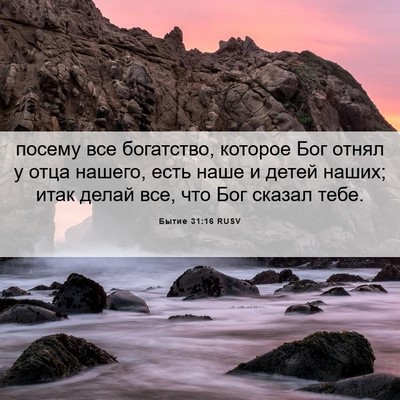Picture 06 - Бытие 31:16 RUSV - посему все богатство, - Bible Verse Picture