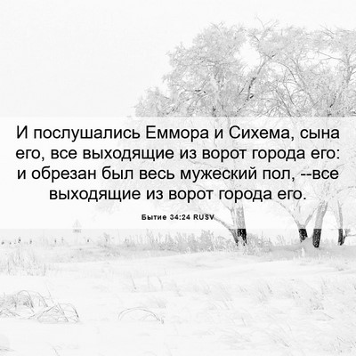 Picture 06 - Бытие 34:24 RUSV - И послушались Еммора и - Bible Verse Picture