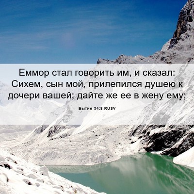 Picture 06 - Бытие 34:8 RUSV - Еммор стал говорить им, и - Bible Verse Picture