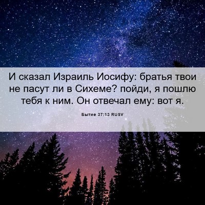 Picture 06 - Бытие 37:13 RUSV - И сказал Израиль Иосифу: - Bible Verse Picture