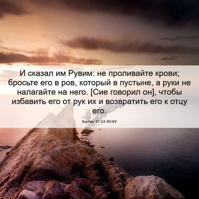 Picture 06 - Бытие 37:22 RUSV - И сказал им Рувим: не - Bible Verse Picture