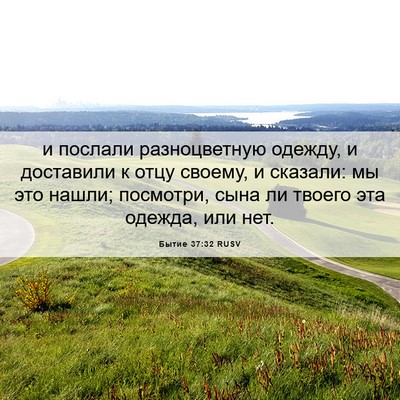 Picture 06 - Бытие 37:32 RUSV - и послали разноцветную - Bible Verse Picture