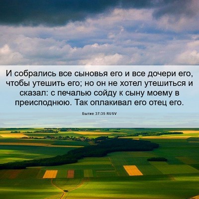 Picture 06 - Бытие 37:35 RUSV - И собрались все сыновья - Bible Verse Picture