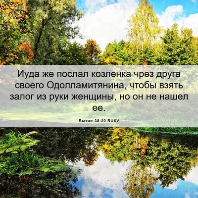 Picture 06 - Бытие 38:20 RUSV - Иуда же послал козленка - Bible Verse Picture