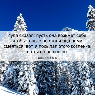 Picture 06 - Бытие 38:23 RUSV - Иуда сказал: пусть она - Bible Verse Picture