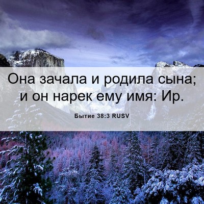 Picture 06 - Бытие 38:3 RUSV - Она зачала и родила сына; и - Bible Verse Picture