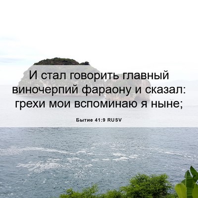 Picture 06 - Бытие 41:9 RUSV - И стал говорить главный - Bible Verse Picture