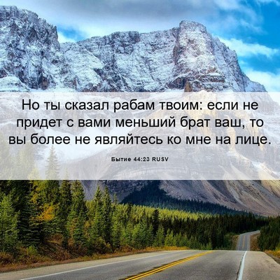 Picture 06 - Бытие 44:23 RUSV - Но ты сказал рабам твоим: - Bible Verse Picture