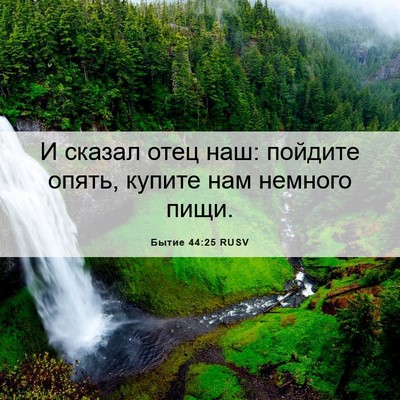 Picture 06 - Бытие 44:25 RUSV - И сказал отец наш: пойдите - Bible Verse Picture