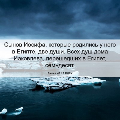 Picture 06 - Бытие 46:27 RUSV - Сынов Иосифа, которые - Bible Verse Picture