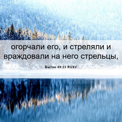 Picture 06 - Бытие 49:23 RUSV - огорчали его, и стреляли и - Bible Verse Picture