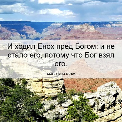 Picture 06 - Бытие 5:24 RUSV - И ходил Енох пред Богом; и - Bible Verse Picture