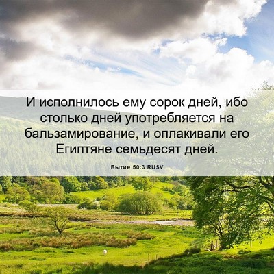 Picture 06 - Бытие 50:3 RUSV - И исполнилось ему сорок - Bible Verse Picture