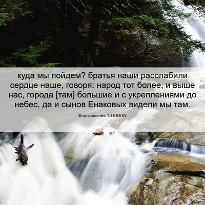 Picture 06 - Второзаконие 1:28 RUSV - куда мы пойдем? братья наши - Bible Verse Picture