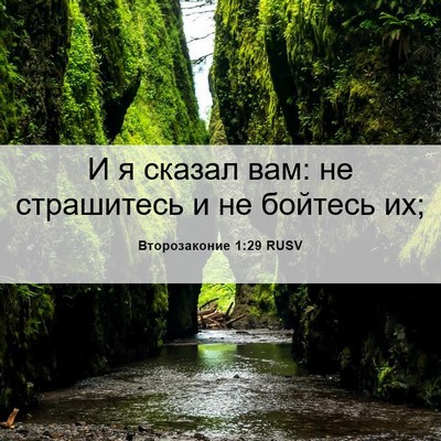 Picture 06 - Второзаконие 1:29 RUSV - И я сказал вам: не - Bible Verse Picture