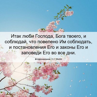 Picture 06 - Второзаконие 11:1 RUSV - Итак люби Господа, Бога - Bible Verse Picture