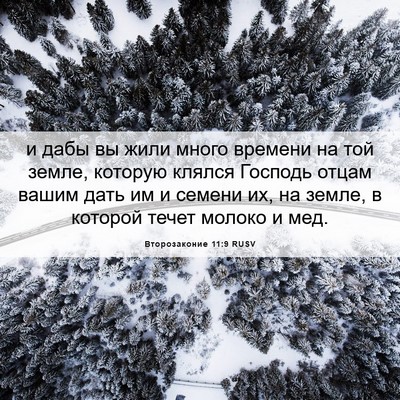 Picture 06 - Второзаконие 11:9 RUSV - и дабы вы жили много - Bible Verse Picture