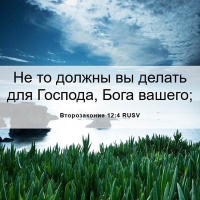Picture 06 - Второзаконие 12:4 RUSV - Не то должны вы делать для - Bible Verse Picture