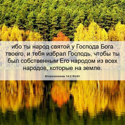 Picture 06 - Второзаконие 14:2 RUSV - ибо ты народ святой у - Bible Verse Picture