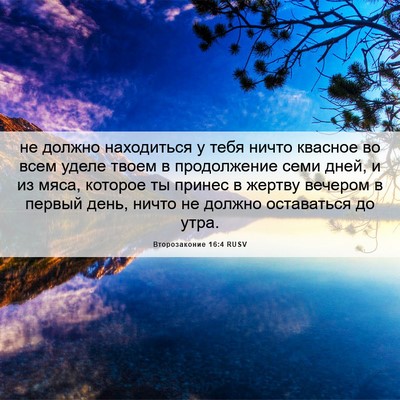 Picture 06 - Второзаконие 16:4 RUSV - не должно находиться у - Bible Verse Picture