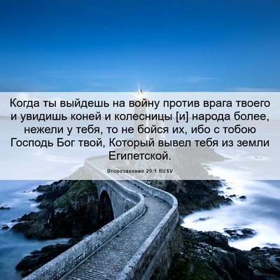 Picture 06 - Второзаконие 20:1 RUSV - Когда ты выйдешь на войну - Bible Verse Picture