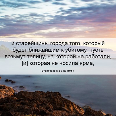 Picture 06 - Второзаконие 21:3 RUSV - и старейшины города того, - Bible Verse Picture
