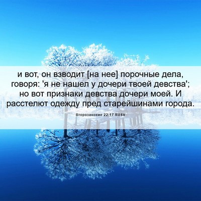 Picture 06 - Второзаконие 22:17 RUSV - и вот, он взводит [на нее] - Bible Verse Picture