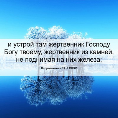 Picture 06 - Второзаконие 27:5 RUSV - и устрой там жертвенник - Bible Verse Picture